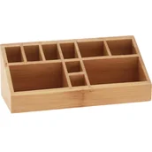 Przyborniki na biurko - Organizer na kosmetyki bambusowy, naturalny, 23 x 9 x 8,5 cm - miniaturka - grafika 1