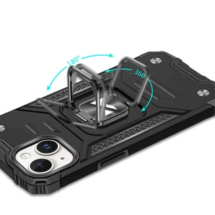 Pancerne etui z uchwytem na palec do iPhone 15 Wozinsky Ring Armor - różowe złoto - Etui i futerały do telefonów - miniaturka - grafika 5