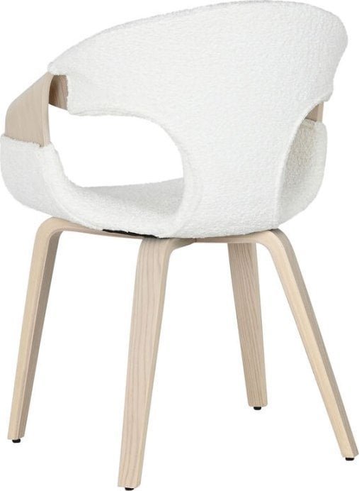 Home ESPRIT Krzesło do Jadalni Home ESPRIT Biały Poliester Drewno 55,5 x 67,5 x 80,5 cm