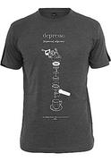 Koszulki męskie - Mister Tee Koszulka męska Depresso Tee, antracyt, S - miniaturka - grafika 1