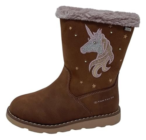 Tom Tailor Kids Chłopięce dziewczynki 4270230001 modne kozaki, koniak, 25 EU, koniak, 25 EU