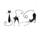 Naklejki na ścianę - Naklejka na ścianę dzieci ogromne koty kotki 34, 240x120 cm - miniaturka - grafika 1