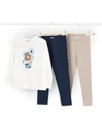 Bluzki damskie - Mayoral Komplet 2 par legginsów i bluzka 4724 Kolorowy Slim Fit - miniaturka - grafika 1