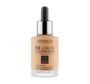 CATRICE HD Liquid Coverage Foundation 24H Matujący Podkład Do Twarzy 034 Medium Beige 30ml - Podkłady do twarzy - miniaturka - grafika 1