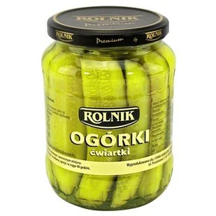 Ogórki ćwiartki 720 ml Rolnik - Pasztet i przetwory mięsne - miniaturka - grafika 1