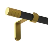 Karnisze - Karnisz pojedynczy Tiago 19 mm 160 cm czarny/złoty - miniaturka - grafika 1