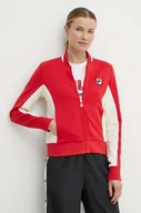 Bluzy damskie - Fila bluza Laiben damska kolor czerwony wzorzysta FAW0741 - miniaturka - grafika 1