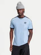 Koszulki męskie - adidas T-Shirt adicolor Classics 3-Stripes JY1371 Błękitny Slim Fit - miniaturka - grafika 1