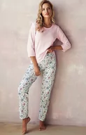 Piżamy damskie - Bawełniana piżama damska Amora 2990, Kolor różowy-wzór, Rozmiar S, Taro - Primodo.com - miniaturka - grafika 1