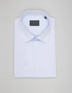 Koszule męskie - Koszula na krótki rękaw canosa 00609 błękit classic fit - miniaturka - grafika 1