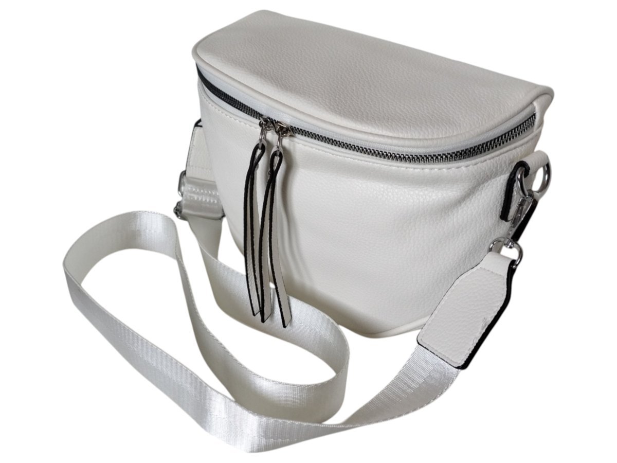 Nerka Damska Na Ramię, Torebka Damska Listonoszka, Mała Saszetka, Biały