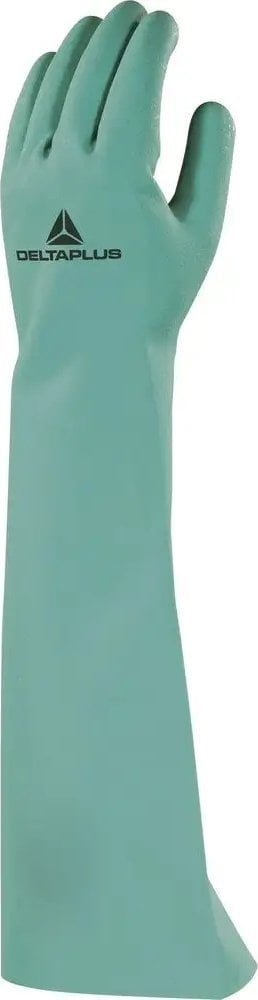 DELTAPLUS NITREX VE846 RĘKAWICE Z NITRYLU, CHLOROWANE, DŁ. 46 CM, GR. 0,55 MM (ZIELONY, 8/9)