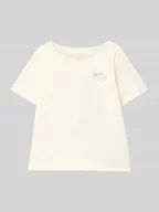 Koszulki dla dziewczynek - T-shirt z nadrukiem ze sloganem - miniaturka - grafika 1