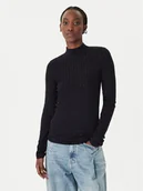 Swetry damskie - Patrizia Pepe Sweter 8K0368/K307-K103 Czarny Regular Fit - miniaturka - grafika 1