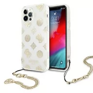 Etui i futerały do telefonów - Guess GUHCN58KSPEGO iPhone 11 Pro 5,8" złoty/gold hardcase Peony Chain Collection - miniaturka - grafika 1