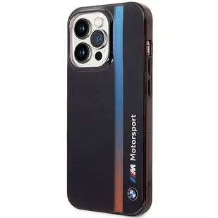 Etui BMW BMHCP14L22HVGV iPhone 14 Pro 6.1" czarny/black IML Tricolor Stripe - Etui i futerały do telefonów - miniaturka - grafika 2