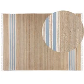 Dywany - Dywan z juty 160 x 230 cm beżowo-niebieski MIRZA - miniaturka - grafika 1