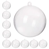 Bombki - Bombki akrylowe 6cm kula plastikowa decoupage zestaw 10 szt. - miniaturka - grafika 1