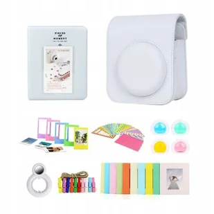Zestaw 8w1 Akcesoria Do Fujifilm Instax Mini 12 / Biały - Paski, szelki, uprzęże foto - miniaturka - grafika 1