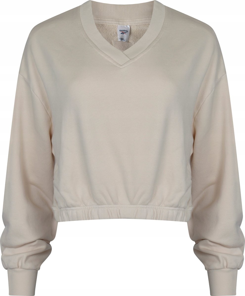 REEBOK - BLUZA DAMSKA CL RBK ND FT CREW HS4737 bluza krótki fason kremowa