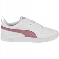 Buty sportowe damskie - Buty damskie Puma Rickie biało-różowe 387607 04 38,5 - miniaturka - grafika 1