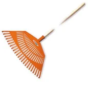 Grabie i motyki - Grabie wachlarzowe 55 x 30 cm, 23 zęby, trzonek drewniany lakierowany - miniaturka - grafika 1