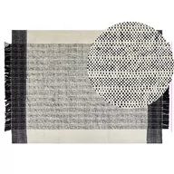 Dywany - Dywan wełniany 140 x 200 cm biało-czarny KETENLI Lumarko - miniaturka - grafika 1