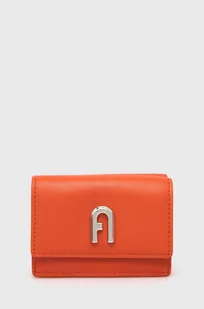 Furla portfel skórzany damski kolor pomarańczowy - Portfele - miniaturka - grafika 1