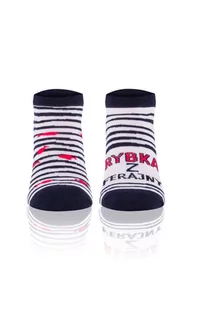 Skarpetki stopki damskie S151S Rybka, Kolor granatowo-biały, Rozmiar 35-38, Italian Fashion - Intymna - Skarpetki damskie - miniaturka - grafika 1