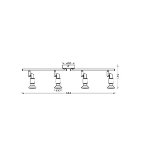 OSRAM Reflektor sufitowy OSRAM, biały, 4-punktowa, metalowy, GU10-LED 927 ściemniany, możliwość ściemniania, biały / opal, metal - Lampy sufitowe - miniaturka - grafika 1