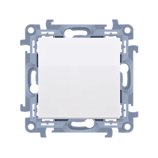 Wyłącznik schodowy bez piktogramu, szybkozłączki SIMON 10 - biały - Wyłączniki światła i elektryczne - miniaturka - grafika 1