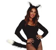 Stroje karnawałowe - Zestaw kotek uszy ogon - miniaturka - grafika 1