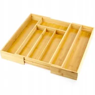 Akcesoria do sztućców - Wkład do szuflady NA SZTUĆCE rozsuwany BAMBUSOWY - miniaturka - grafika 1