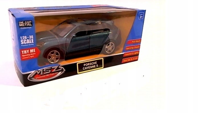 MSZ Samochód Porsche Cayenne MSZ Metal Światło Dźwięk