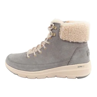 Buty Skechers Glacial Ultra-Woodlands 16677/GRY szare - Botki damskie - miniaturka - grafika 1