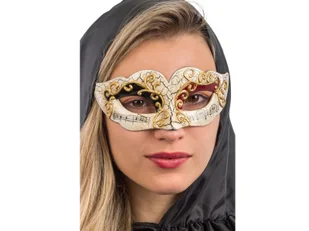 Maska karnawałowa złota - Dodatki do strojów karnawałowych - miniaturka - grafika 1