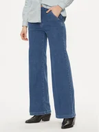 Spodnie damskie - United Colors Of Benetton Jeansy 4AC6574X5 Niebieski Wide Leg - miniaturka - grafika 1