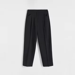 Spodnie damskie - Reserved - Spodnie z kantem - Czarny - grafika 1