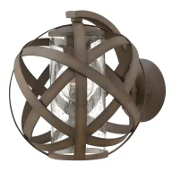 Lampy ogrodowe - Ardant Decor Kinkiet Carson - kolor brązowy, transparentny - HK/CARSON1 - miniaturka - grafika 1