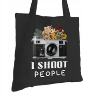 Torby i wózki na zakupy - Torba Bawełniana dla Fotografa Czarna Na Prezent ekologiczna Trwały Nadruk - miniaturka - grafika 1