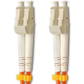 Kable światłowodowe - Qoltec Qoltec Patchcord światłowodowy LC-LC | Multimode | 50/125U | OM2 | Duplex | 1m 50460 - miniaturka - grafika 1