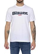 Koszulki męskie - Blauer Męski t-shirt z krótkim rękawem, 100 biel optyczna, 42, 100 białych optyczny, 40 - miniaturka - grafika 1