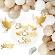 Balony i akcesoria - Chrzest Święty Girlanda Balonowa Baner Personalizowany Dekoracja Komplet - miniaturka - grafika 1