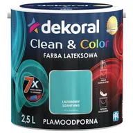 Farby wewnętrzne - Dekoral Satynowa farba lateksowa Clean & Color lazurowy szantung 2 5 l - miniaturka - grafika 1