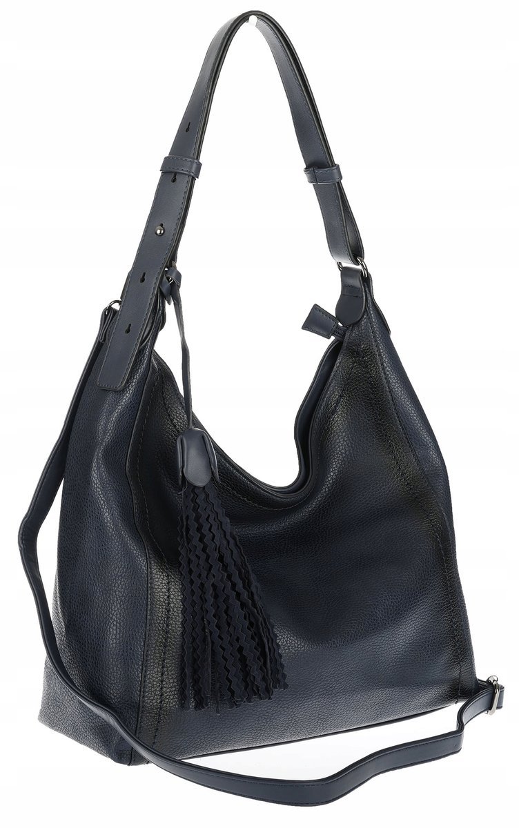 Torebka Damska Listonoszka Worek Shopper Duża na Ramię MC360 Granatowa