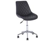 Fotele i krzesła biurowe - Beliani Krzesło biurowe regulowane ekoskóra czarne MARIBEL - miniaturka - grafika 1