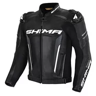 Odzież motocyklowa - SHIMA BANDIT kurtka motocyklowa meska - skórzana, letnia, sportowa kurtka ze sliderami barków, protektorami CE braków, łokci, pleców (Czarna, 46) - miniaturka - grafika 1