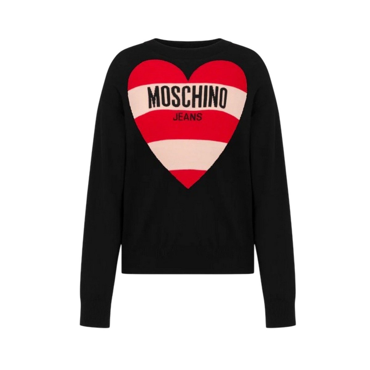 maglie donna moschino jeans - maglia pura lana extrafine - nero