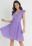 Sukienki - Fioletowa Sukienka Geving - miniaturka - grafika 1