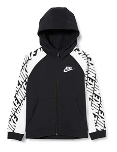 Nike chłopięca bluza B Nsw Ft Energy Fz czarny Black/White/(White) X-L - Bluzy dla chłopców - miniaturka - grafika 1